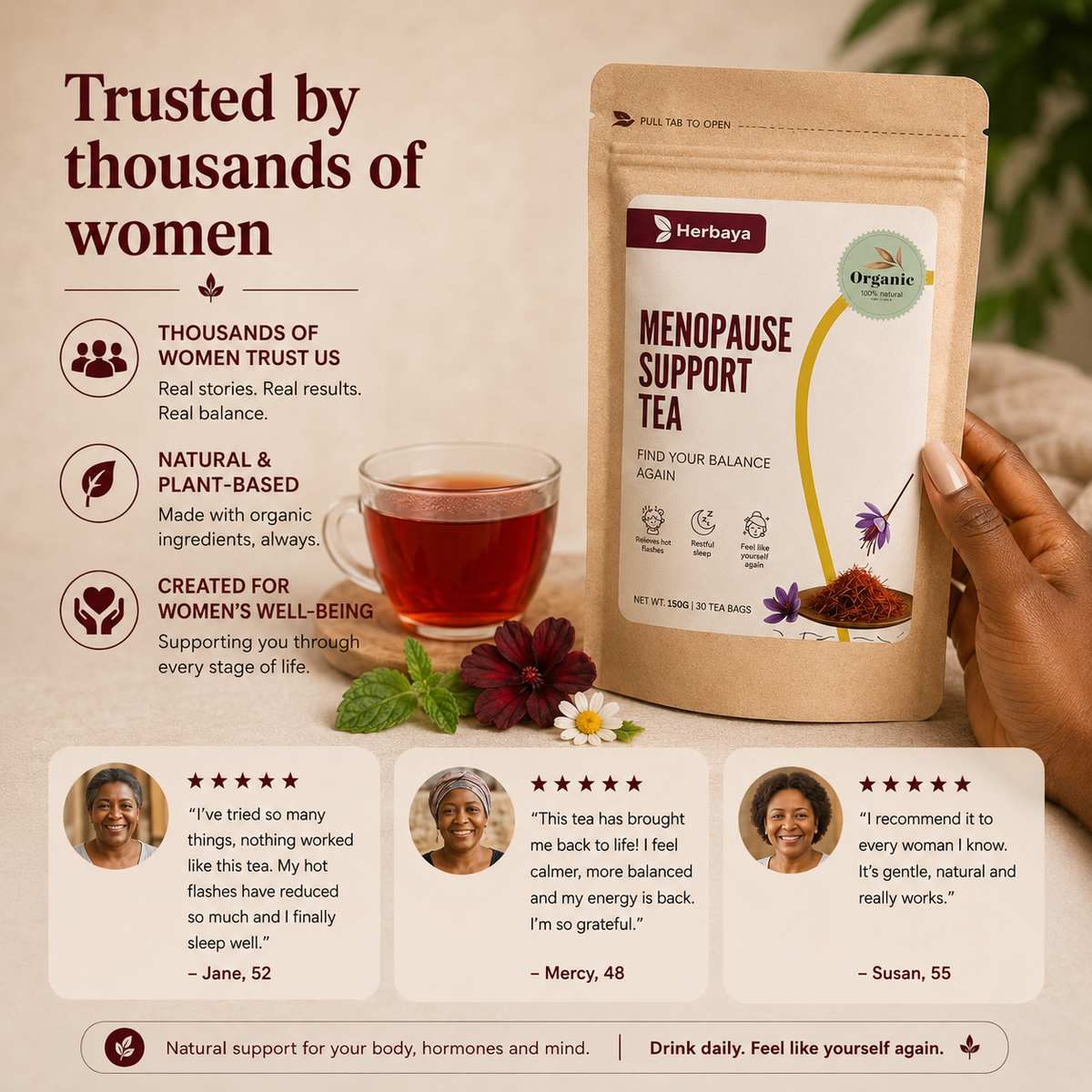 Menopause support tea
