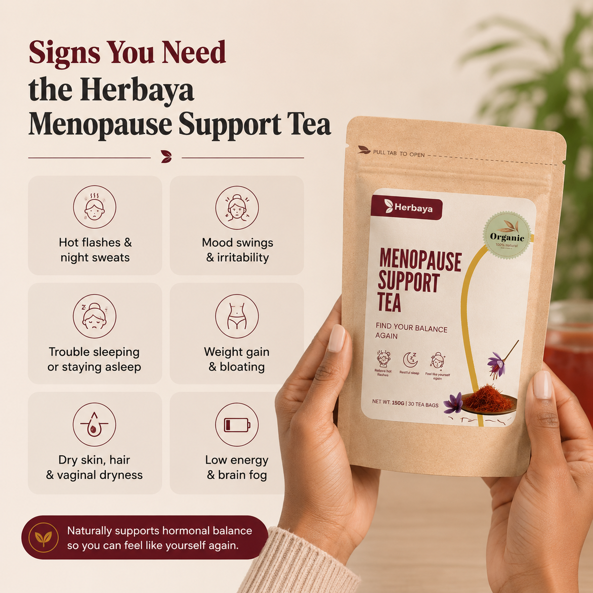 Menopause support tea
