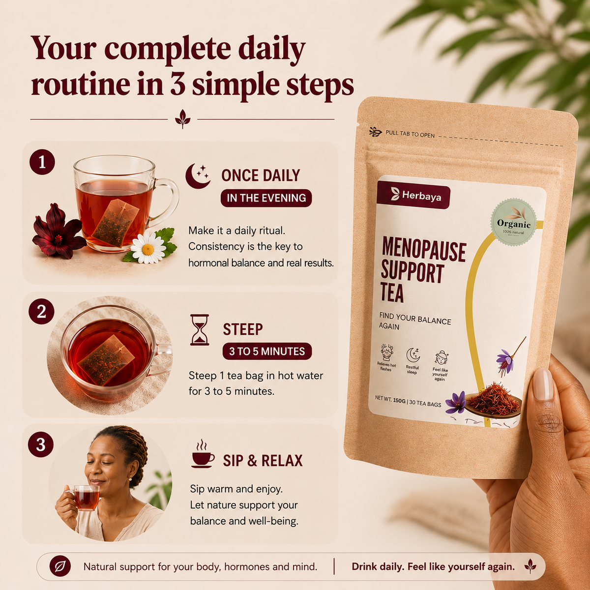 Menopause support tea